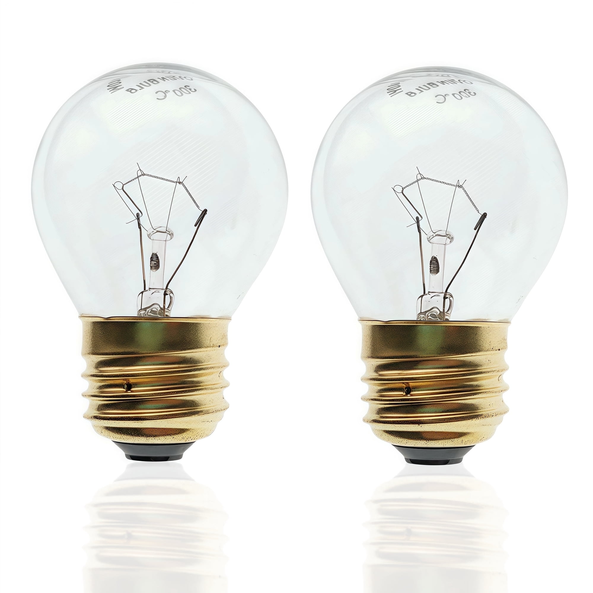 40 Watt Oven Light Bulb G45, 300℃ Hight Temp Appliance Light Bulbs Replacement for Oven, Refrigerator, Microwave, 110 to 130 Volt, Dimmable 2-Pack