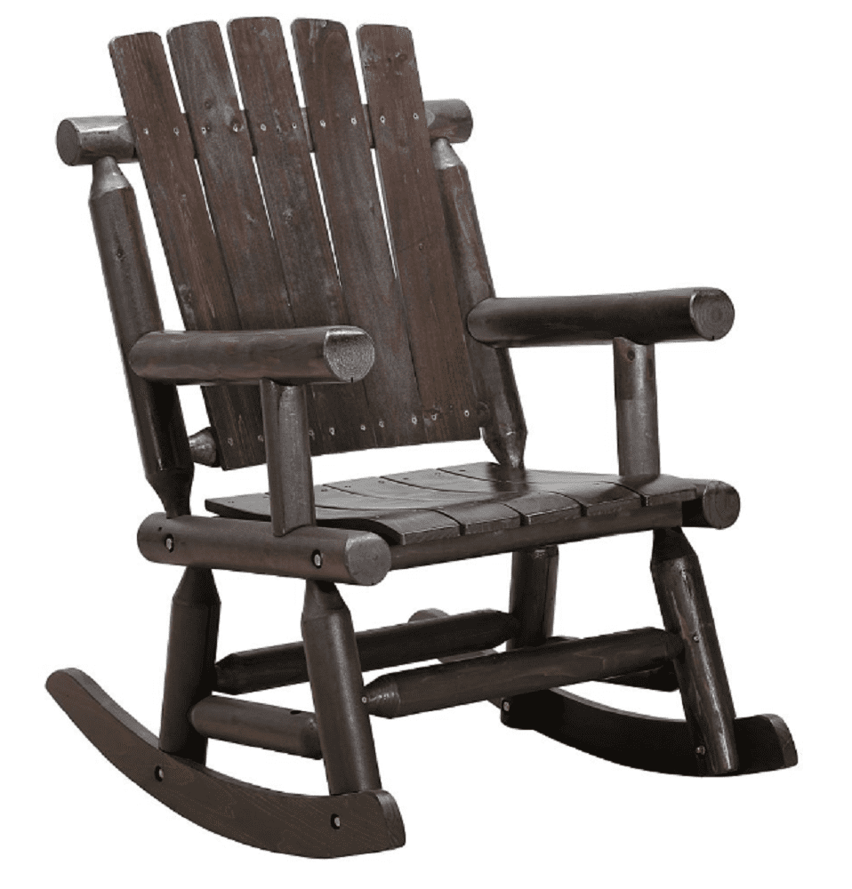 Red Shed SS-2201 Stained Log Rocking Chair - Walmart.com