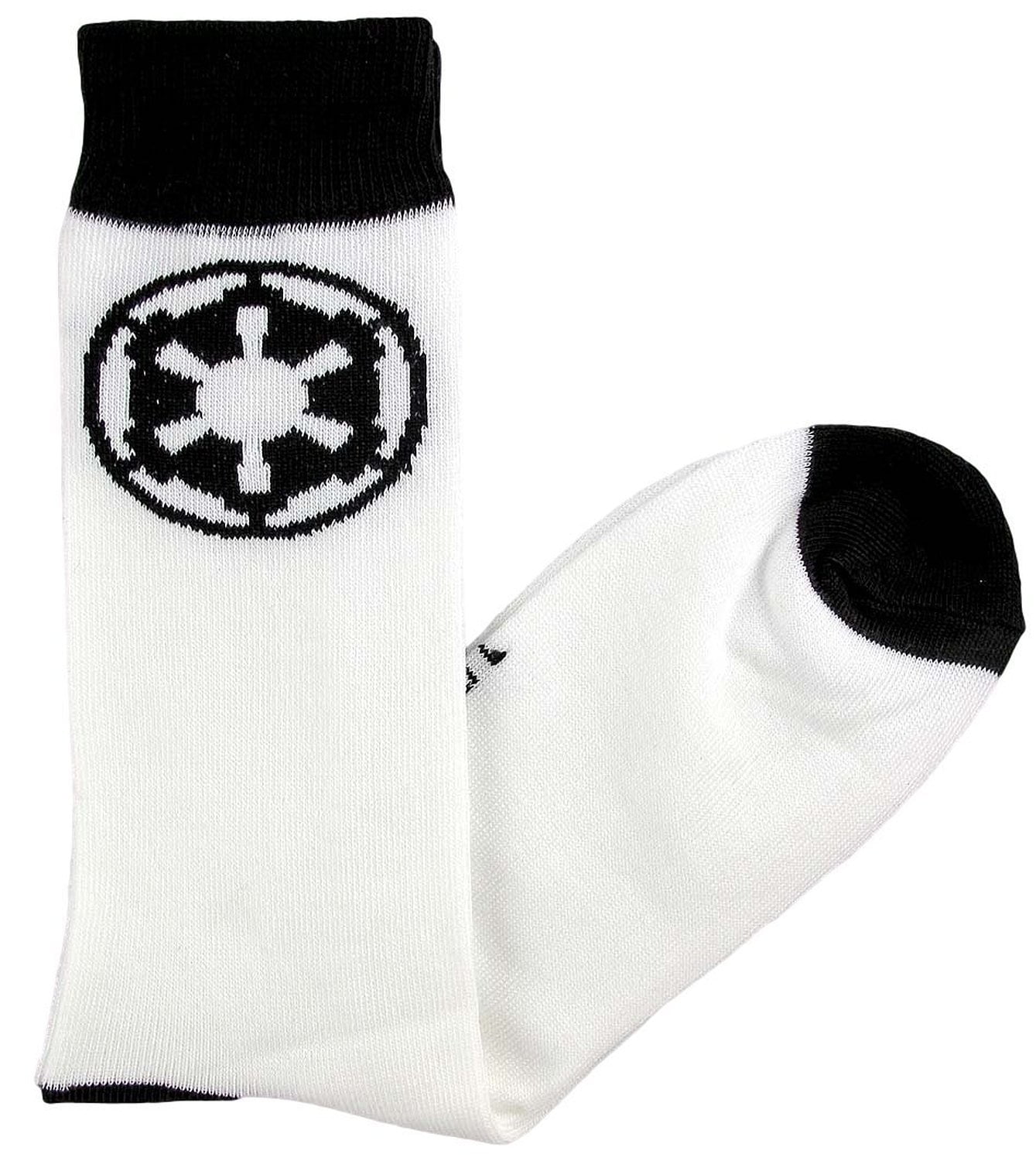 Star Wars Rebel Logo White/Orange Men's Crew Socks Shoe Size 6-12 