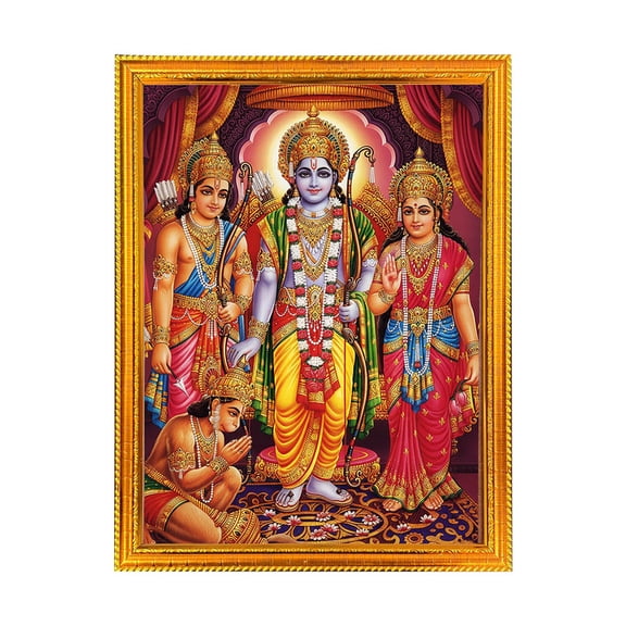 Ram Darbar-Religious God Photo Frame for Home & Pooja Room Decor