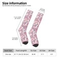 thumbnail image 7 of Knee High Socks for Men and Women, Pink Paisley Althletic Compression Socks, Support Long Tube Socks for Outdoor Sport, Calf Socks, High Stockings for Women Men, 7 of 7