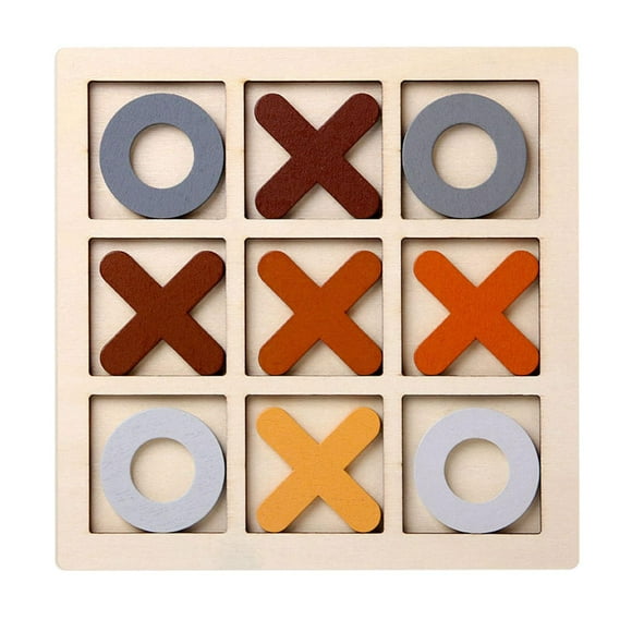 Juego de mesa Tic TAC Toe Juego de mesa familiar Bloques de mesa Ceros y cruces para café