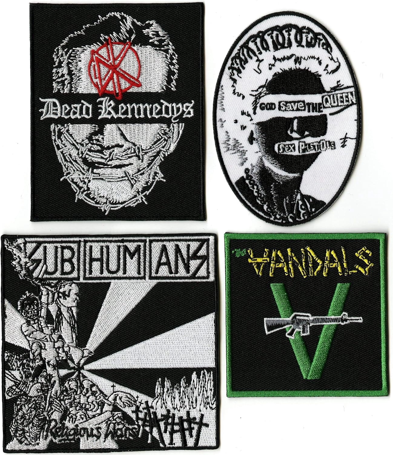 Anarchy & Skulls: Punk Rock Legends 14pc Patch Set Dead Kennedys, Misfits, AFI & More - Iron-On Collection by Nixon Thread Co.