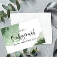 thumbnail image 3 of Koyal Wholesale Wedding Day Gift Cards with Envelopes Emerald Green Watercolor To My Bridesmaid On My Wedding Day (8), 3 of 5