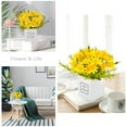thumbnail image 3 of Artificial Flowers, Daisy Flower with Vase Silky Artificial Daisies Bouquet Fake Plant Bonsai for Home Office Wedding Decoration, Table Centerpieces Arrangement, Windowsill Decor, Yellow, 3 of 7