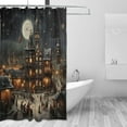 thumbnail image 2 of Coolnut Christmas Town Shower Curtain Waterproof Fabric Shower Curtain 60" W x 72" H Shower Curtain Set with Hooks for Bathroom Decor, Machine Washable, 2 of 6