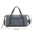 thumbnail image 3 of Travel Duffle Bag, Gym Bag, Carryall, Water-resistant Nylon, Large Capacity, Wet Dry Separation, for Fitness, Sports, Weekend Trips, Gray, by FAJHHA, 3 of 8