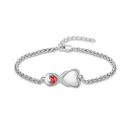 Heart Urn Bracelet for Women Ininfity Cremation Jewelry for Ashes Bracelet Keepsake Memorial Lockets for Human Ashes Link Bracelet Jewellery