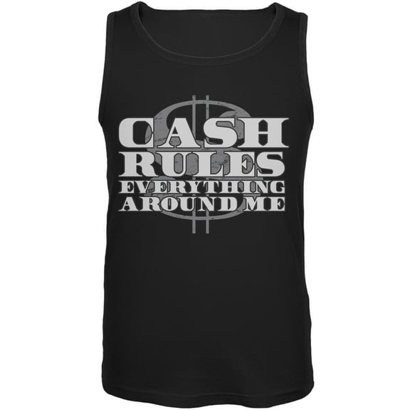 Cash Rules Black Adult Tank Top