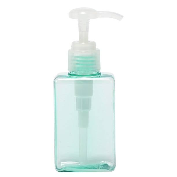 Dispensador de jabón simple cuadrado de 1 pieza para baño y lavandería azul claro 100ml