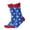 #03Blue, variant on American Flag Socks for Men or Women USA Patriotic for Groomsmen and Wedding Funny Fun Novelty High Socks Blue One Size