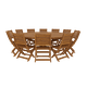 thumbnail image 2 of Comedor Redondo Plegable Modelo Marea, 12 personas 240diam. Rústico Tratable., 2 of 4