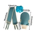 thumbnail image 4 of Mecorevxz 3 Pcs Double-Sided Back Exfoliator Body Scrub Towel,for Women Sponge Cloth,Back Rub Mud Strip Exfoliating Gloves,Stretchable Back Exfoliating Washer in Shower(Blue), 4 of 5