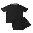 thumbnail image 3 of PENGXIANG Women 2PCS Pajama Set  Solid Color/Dot/Striped Short Sleeve Top  Short Pants, 3 of 6
