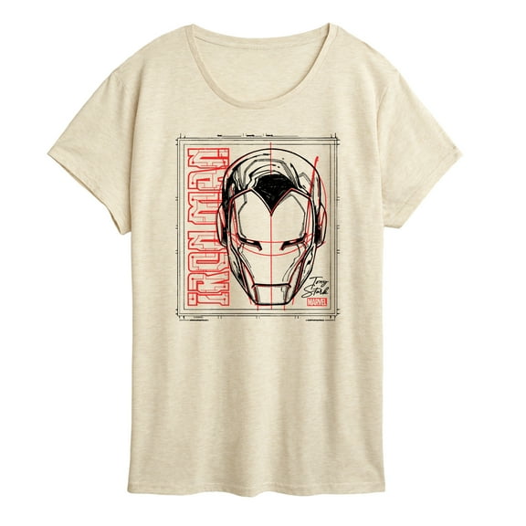 Marvel Iron Man - Sketch - Women's Short Sleeve Graphic T-Shirt