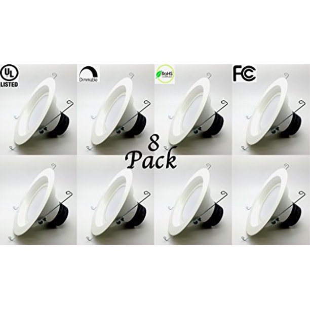 8 Pack Bioluz Led 13 Watt 6 Inch Ul Listed Dimmable Retrofit Led Recessed Lighting Fixture 3000k Led Ceiling Light 900 Lm Recessed Downlight Soft White B609w900 8 Walmart Com Walmart Com