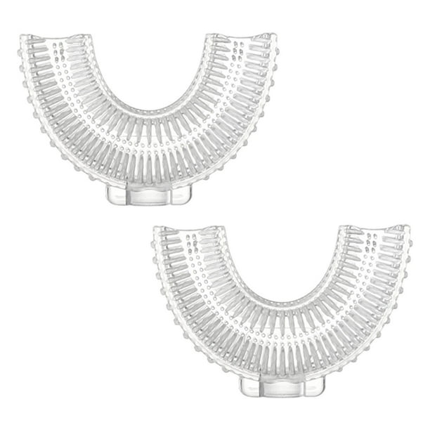 Cepillo de dientes en forma de U para niños, 2 piezas, cepillo de dientes para niños pequeños, cepillo de dientes manual de boca entera para niños