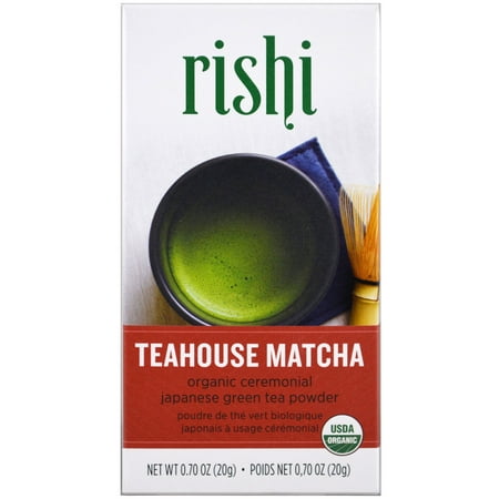 Rishi Tea  Teahouse Matcha  Organic Ceremonial Japanese Green Tea Powder  0 70 oz  20