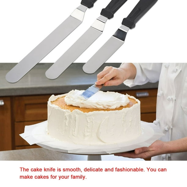 Noref 3 pièces / ensemble couteau à gâteau en acier inoxydable pour la  décoration outil professionnel spatule de cuisine, couteau à gâteau en  acier inoxydable, outil de cuisine 