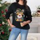 thumbnail image 4 of 2025 Nuevas sudaderas navideñas para mujer, jerseys de cuello redondo con estampado de ciervos, tops casuales de manga larga para otoño e invierno, ropa de calle, 4 of 4
