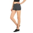 thumbnail image 2 of Women's Soft Cotton 12 Inch Outseam Shorts, Charcoal Grey-S, 1 Pack, 2 of 2