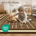 thumbnail image 4 of ODIKA 5'x7' Athletic Sports Themed With Football Motifs And Bold Grid Design Washable Area Rug None for Dining Room, Under Table, Home Office, Non-Slip Chair-Friendly, 4 of 7