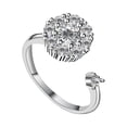 thumbnail image 2 of Fiudx Joyería Personalizada, Elegante Anillo de Metal con Diamantes, Impresionante Diseño de Circonitas Microincrustadas, Deslumbrante Acabado En Oro Rosa, Perfecto para Fiestas, Regalos de Uso Diari, 2 of 5