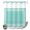 Turquoise Green, variant on No Hook Shower Curtain, Bluish Green Retro Greek Key Shower Curtains for Bathroom with See Through Top Window, Greece Ancient Rustic Geometric Waterproof Bath Curtain Stand Up Stall 36"x72"