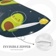 thumbnail image 5 of Fotbe Avocado in Space Pillow Cases - Envelope Closure - Luxury, Extra Soft, Cooling Pillow Covers - Wrinkle, Fade, Stain Resistant-14"x20", 5 of 9