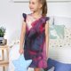 thumbnail image 4 of Fotbe Astronaut Riding Fiery Horse Vestido de Dormir para Niñas de 3 a 10 Años, Mangas Cortas, Estilo Princesa, Pijama Camisón con Mangas Voladas-Medium, 4 of 6