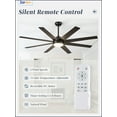 thumbnail image 6 of Zardon 72 inch Large Ceiling Fan with Light and Remote, Modern Ceiling Fan with 8 Reversible Blades, 6 Speed, for Indoor Outdoor, Black, 6 of 9