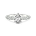 thumbnail image 3 of 1 Carat IGI Certified Pear Shape Lab Grown Diamond Engagement Ring | 14K White Gold | Atria Secret Double Halo Lab Diamond Ring | FG-VS1-VS2 Quality Friendly Diamonds, 3 of 5