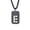 Black Letter E, variant on Dog Tag Letter Necklace for Men Women Square Initial A-Z Pendant Personalized Stainless Steel Black Silver Gold Plated Name Monogram Cool Simple Jewelry Black Letter D