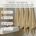 thumbnail image 2 of Home Weavers Willow Bath Towels Set of 4, 100% Cotton Zero Twist, 630 GSM, Soft Absorbent Quick Dry, 27x54 inch, Linen, 2 of 8