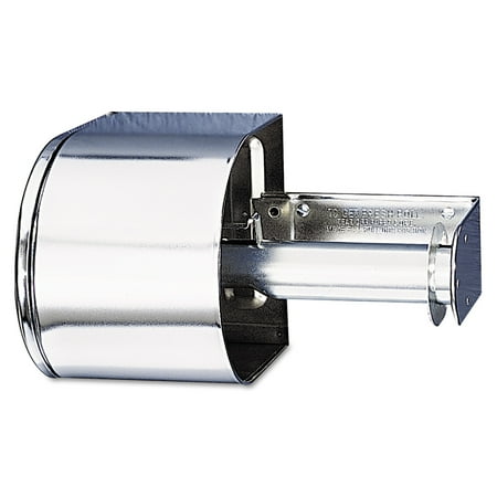 Cover Dispenser - San Jamar Covered Reserve Roll Toilet Dispenser, 10 x 6 1/4 x 6, Chrome -SJMR1500XC