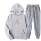 thumbnail image 3 of Conjunto de 2 piezas de otoño con estampado de letras, sudaderas con capucha de marca de tendencia para hombre y mujer, sudaderas con capucha y tops de forro polar, jersey de alta calidad, traje de hi, 3 of 5