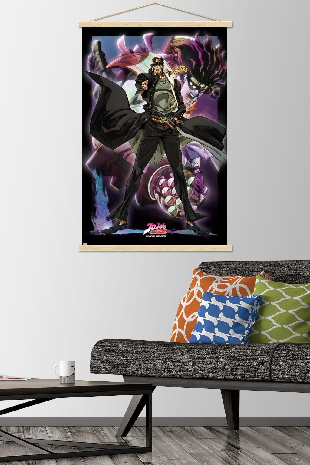 JoJo's Bizarre Adventure - Jotaro Kujo Wall Poster with Magnetic Frame, 22.375" x 34"