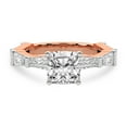 thumbnail image 3 of IGI Certified 5 Carat Cushion Shape Lab Grown Diamond Engagement Ring | 14K Rose Gold | Gizele Tapered Side Stone Diamond Ring | FG-VS1-VS2 Quality Friendly Diamonds, 3 of 6