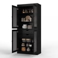 thumbnail image 3 of Palace Imports 100% Solid Wood 32" Pantry Cabinet with Frosted Glass Doors, 2-Drawers and Adjustable Shelves, 3 of 6