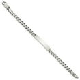 thumbnail image 2 of White Sterling Silver bracelet ID Curb 7 in 5 mm 7inch Engraveable Antiqued Link, 2 of 3