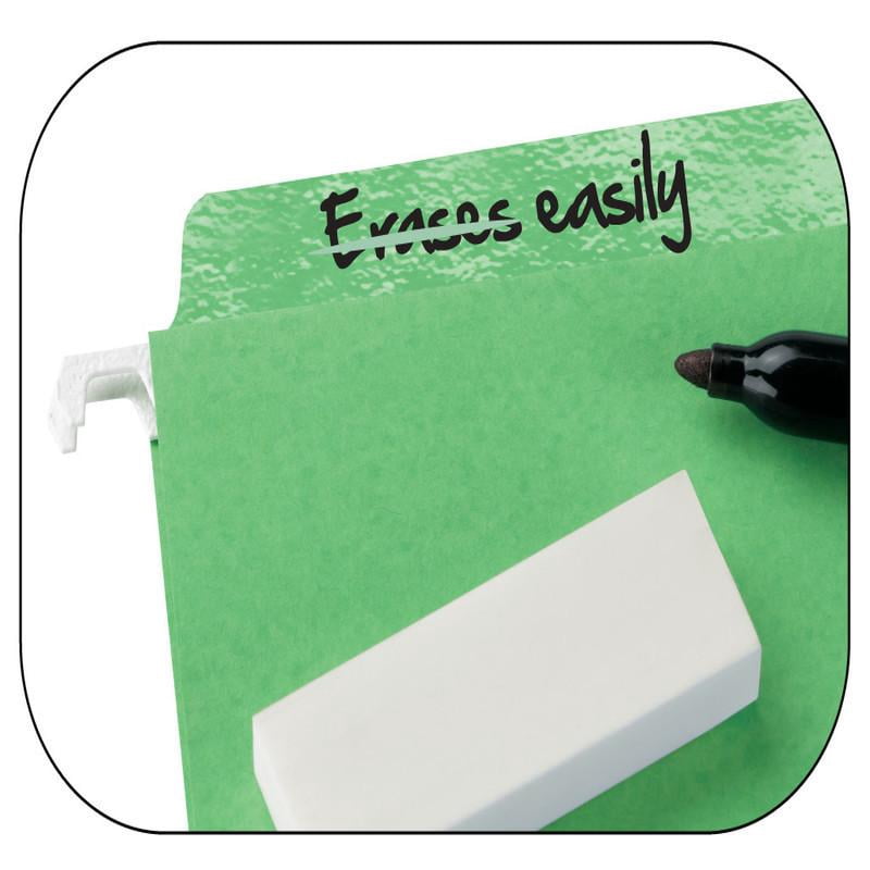Smead Erasable FasTab® Hanging File Folder, 1/3-Cut Built-In Tab, Letter Size, Assorted Colors, 18 per Box (64031)