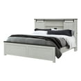 thumbnail image 2 of Ava Beige Solid and Engineered Wood Bookcase Headboard King Bed, 2 of 2