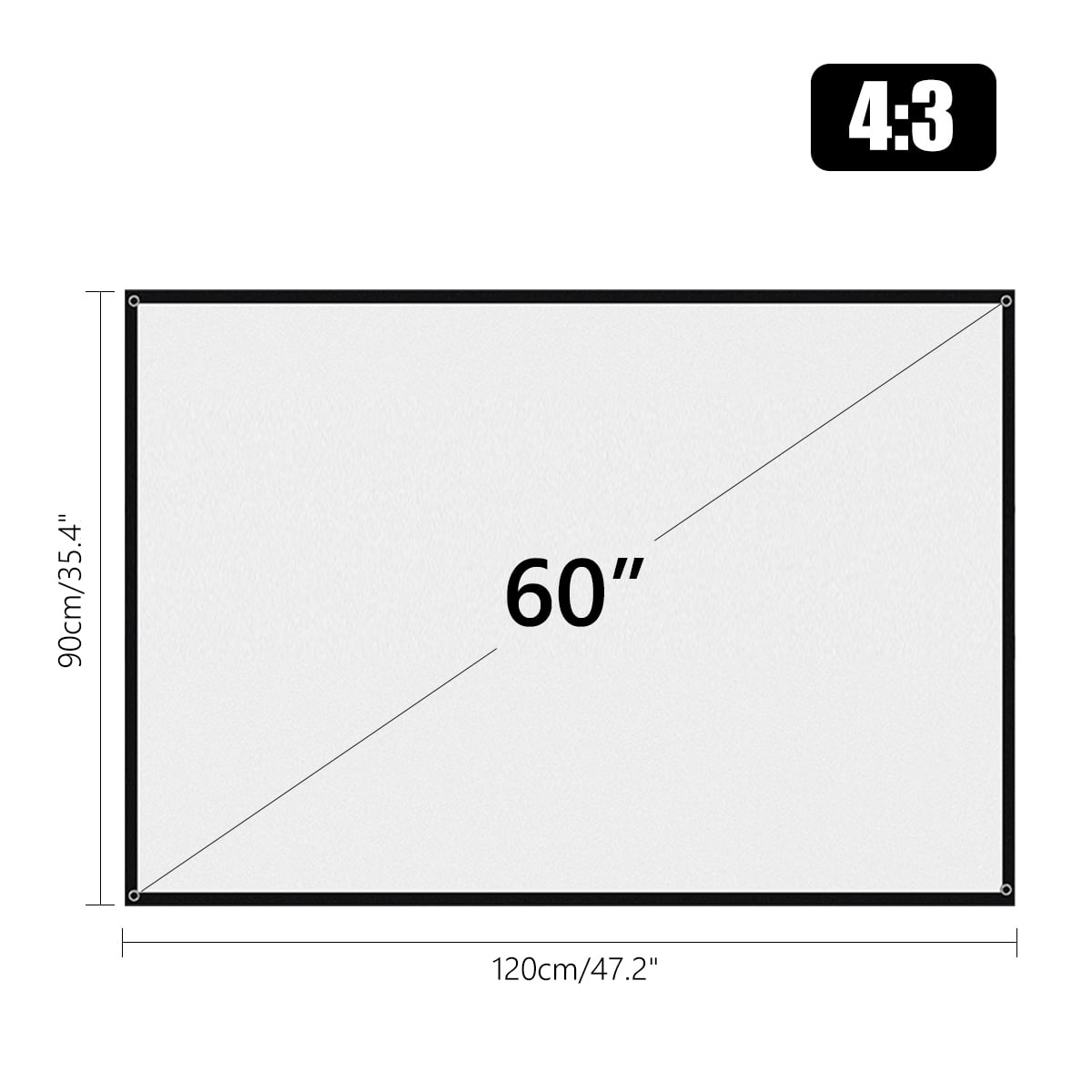 Outdoor Projector Screen,Widescreen 169/43 Portable Projection Screen