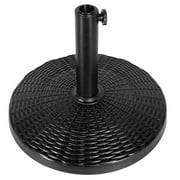 Simple Deluxe 17.72Inch 22 LBS Patio Umbrella Base Heavy Duty Market Umbrellas Round Stand for Outdoor, Poolside, Deck, Lawn, Garden, Black, Round