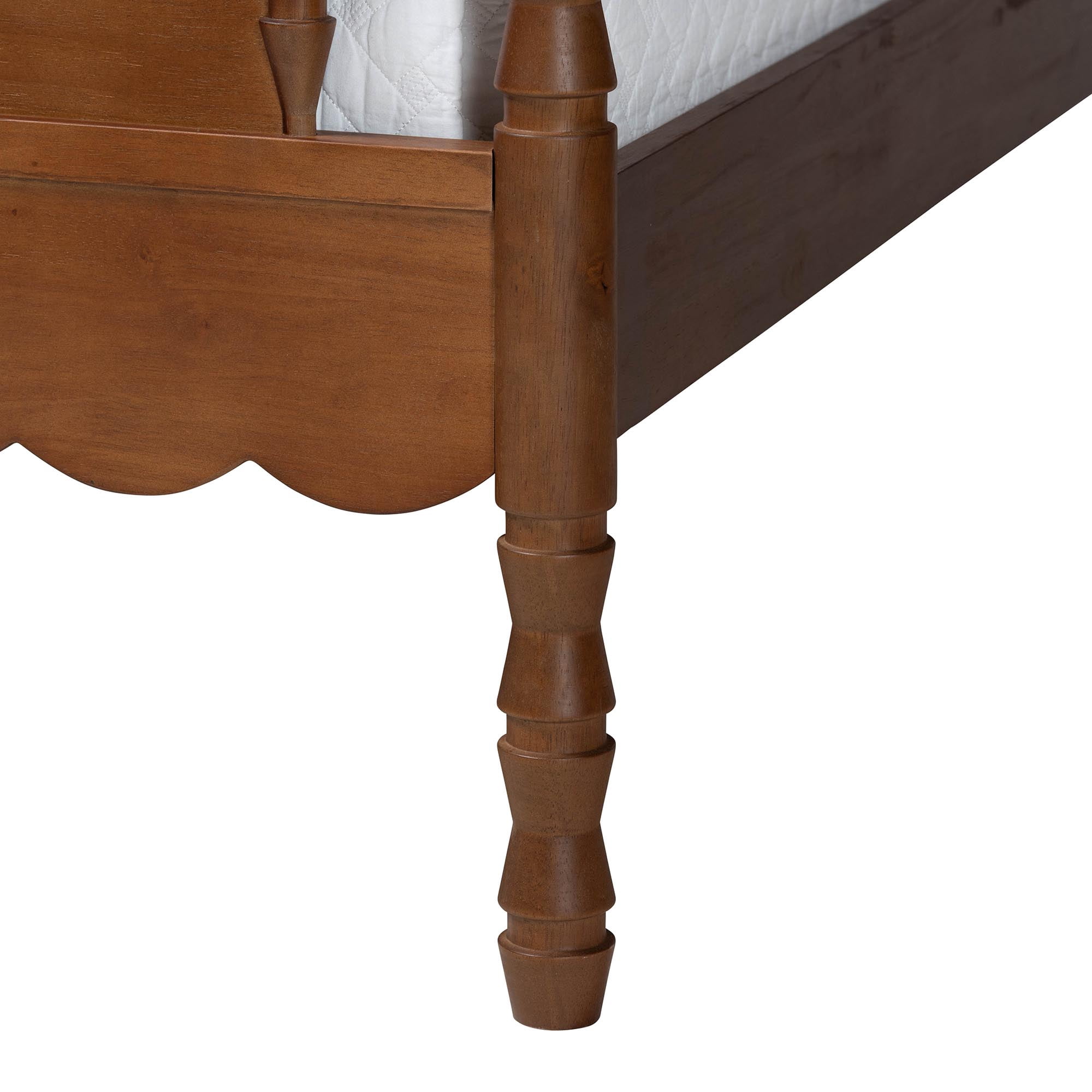 Baxton Studio Danette Modern Platform Bed, Queen, Walnut Brown