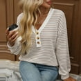 thumbnail image 6 of Neewe Womens Long Sleeve Shirts V Neck Casual Tops Loose Dressy Basic Fall Fashion Trendy Outfits Winter Clothes, 6 of 7