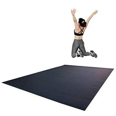 RevTime Extra Large Exercise Mat 8 x 6 feet (96" x 72" x 1/4" ) 7 mm Thick & High Density Mat for Home Cardio and Yoga Workouts
