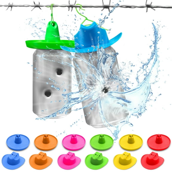 GoSports Outdoors Blast Hat Shooting Target Hangers 12 Pack - Turn 12oz Cans Into Hanging Shooting Targets