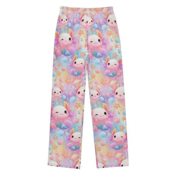 joogoo Axolotl in Seashell Pajama Pants Pj Bottoms Sleepwear Lounge L
