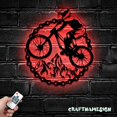 thumbnail image 2 of Craftnamesign Mountain Bike Metal Wall Art LED Light, MTB Sign, Bicycle Wall Decor, 2 of 5
